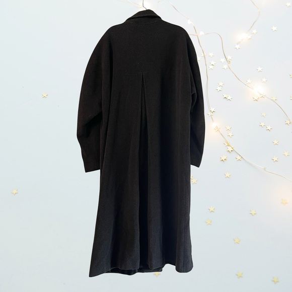 Mario Velente Wool and Cashmere Men's Black Overcoat size 46 - Picture 2 of 7